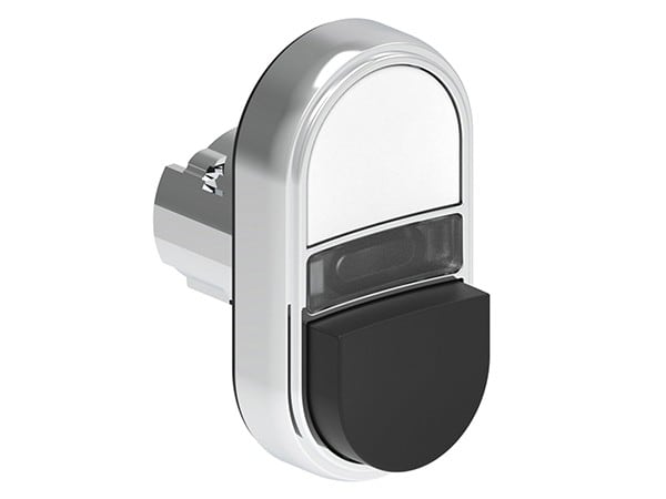 LOVATO ELECTRIC - Bouton poussoir double touche indicat lum. blanc 1 affleurant + 1 depassant