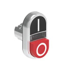 LOVATO ELECTRIC - Bouton poussoir double touche indicat lum 1 affleurant + 1 depas, noir-rouge I-0
