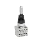 LOVATO ELECTRIC - Joystick Ø22mm PLAT. MÉT, sans verrouil. mecan. avec contact aux., instab., 4 NO