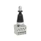 LOVATO ELECTRIC - Joystick Ø22mm PLAT. MÉT, avec verrouil. mecan. avec contact aux., instab., 4 NO