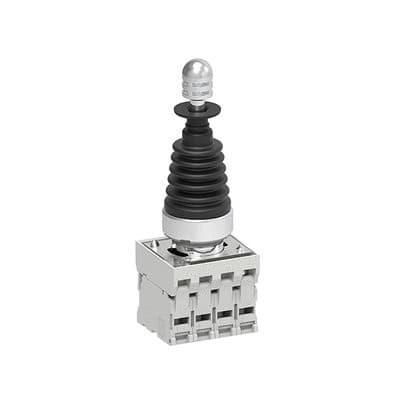 LOVATO ELECTRIC - Joystick, Ø22mm PLAT. MÉT, avec verrouil. Mécanique + contact aux., stable, 4 NO