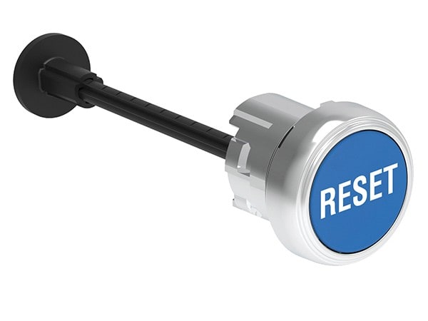 LOVATO ELECTRIC - Bouton RESET mecanique affleurant bleu + marquage "RESET"