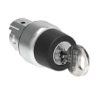 LOVATO ELECTRIC - Commutateur a cle PLAT. Ø22mm métal, 3 poss, 1 - 0 - 2 CLE 458A retrait Pos 2