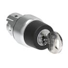 LOVATO ELECTRIC - Commutateur a cle PLAT. Ø22mm métal, 3 poss, 1 > 0 - 2 CLE 458E retrait Pos 0
