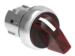 LOVATO ELECTRIC - Commutateur lumineux série Platinum Ø22mm métal, 2 positions, 0 < 1 rouge