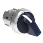 LOVATO ELECTRIC - Commutateur lumineux sĂ©rie Platinum Ă22mm mĂ©tal, 2 positions, 0 - 1 bleu