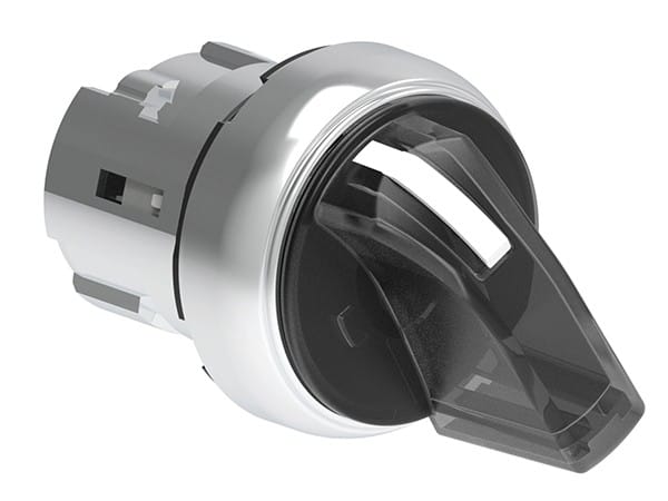 LOVATO ELECTRIC - Commutateur lumineux série Platinum Ø22mm métal, 2 positions, 0 - 1 blanc