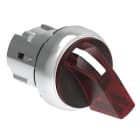LOVATO ELECTRIC - Commutateur lumineux série Platinum Ø22mm métal, 3 positions, 1 > 0 - 2 rouge