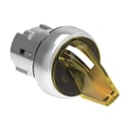 LOVATO ELECTRIC - Commutateur lumineux série Platinum Ø22mm métal, 3 positions, 1 - 0 - 2 jaune
