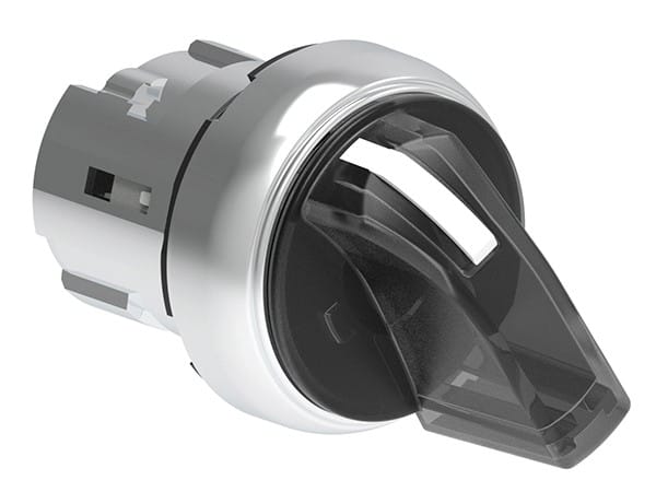 LOVATO ELECTRIC - Commutateur lumineux série Platinum Ø22mm métal, 3 positions, 1 > 0 - 2 blanc