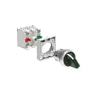 LOVATO ELECTRIC - KIT Commutateur-sélecteur vert/éclairé LED blanc 12-30VAC/DC, 3 pos 1-0-2