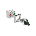 LOVATO ELECTRIC - KIT Commutateur-sélecteur vert/éclairé LED blanc 12-30VAC/DC, 3 pos 1-0-2
