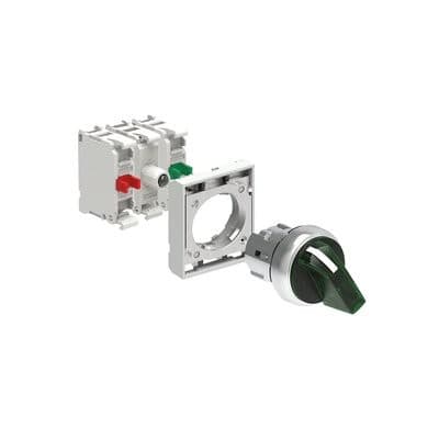 LOVATO ELECTRIC - KIT Commutateur-sélecteur vert/éclairé LED blanc 185-265VAC, 3 pos 1-0-2