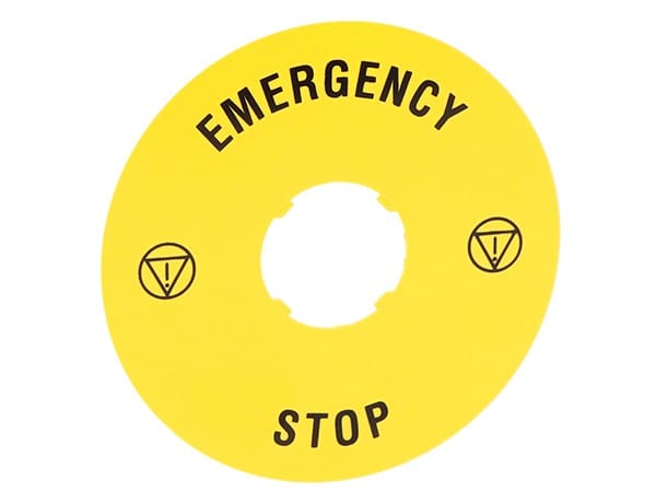 LOVATO ELECTRIC - ETIQUETTE ARRET URGENCE ADHESIVE Ø90mm