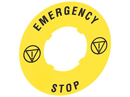 LOVATO ELECTRIC - ETIQUETTE ARRET URGENCE ADHESIVE Ø60mm