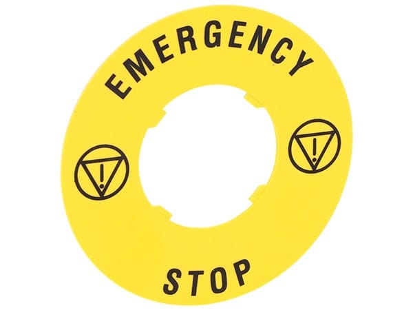 LOVATO ELECTRIC - ETIQUETTE ARRET URGENCE ADHESIVE Ø60mm