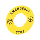 LOVATO ELECTRIC - ETIQUETTE ARRET URGENCE ADHESIVE Ø60mm