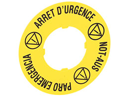 LOVATO ELECTRIC - ETIQUETTE ARRET URGENCE ADHESIVE Ø60mm