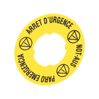 LOVATO ELECTRIC - ETIQUETTE ARRET URGENCE ADHESIVE Ø60mm