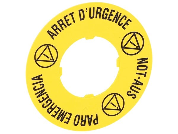 LOVATO ELECTRIC - ETIQUETTE ARRET URGENCE ADHESIVE Ø60mm