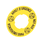 LOVATO ELECTRIC - ETIQUETTE ARRET URGENCE ADHESIVE Ø60mm