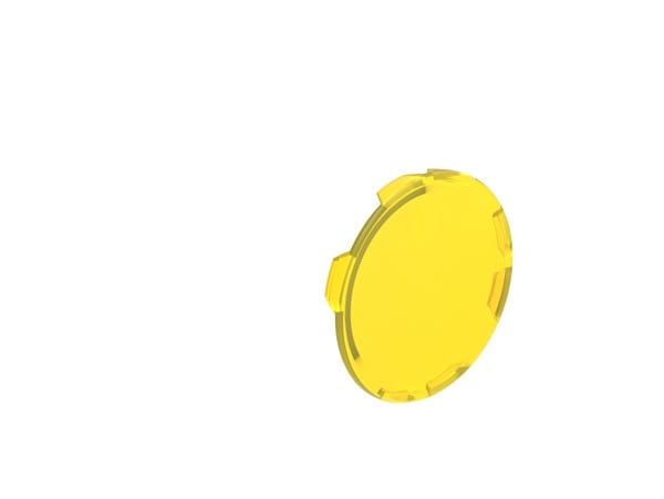 LOVATO ELECTRIC - LENTILLE AFFLEURANTE POUR BOUTON A IMPULSION ET ACCROCHAGE LUMINEUX JAUNE