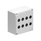 LOVATO ELECTRIC - Boîtiers en métal GRIS à trous Ø22mm pour 8 têtes (2x4)