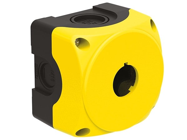 LOVATO ELECTRIC - Boîtiers en plastique JAUNE Série Platinum vide pour 1 bouton Ø22mm