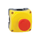 LOVATO ELECTRIC - Boite a bouton jaune LPZP1A5 complete + coup-de-poing tourner