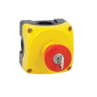 LOVATO ELECTRIC - Boite a bouton jaune LPZP1A5 complete + coup-de-poing à déclenchement immédiat