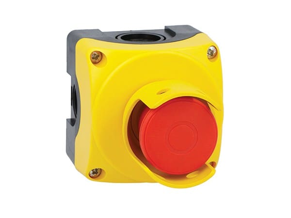 LOVATO ELECTRIC - Boite a bouton jaune LPZP1A5 complete