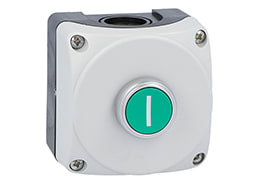 LOVATO ELECTRIC - Boite a bouton grise LPZP1A8 compl + bouton-poussoir vert