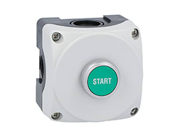 LOVATO ELECTRIC - Boite a bouton grise LPZP1A8 complete + bouton-poussoir affleurant vert "START"