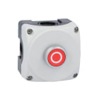 LOVATO ELECTRIC - Boite a bouton grise LPZP1A8 compl avec bouton rouge affleurant "O" LPCB1104 1NC