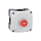 LOVATO ELECTRIC - Boite a bouton grise LPZP1A8 complete + bouton-poussoir rouge depassant
