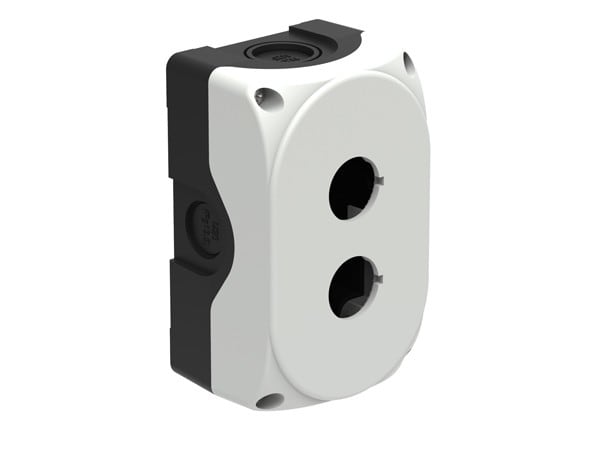 LOVATO ELECTRIC - Boîtiers en plastique GRIS Série Platinum vide pour 2 boutons Ø22mm