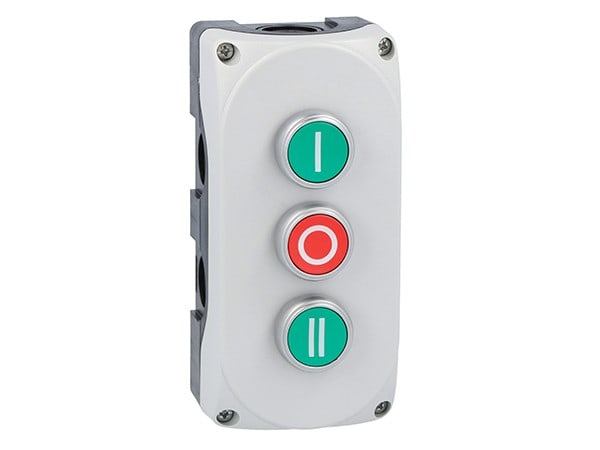 LOVATO ELECTRIC - Boite a bouton grise LPZP3A8 complete