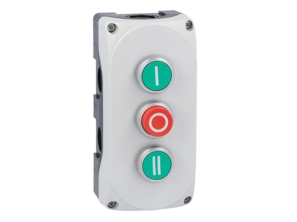 LOVATO ELECTRIC - Boite a bouton grise LPZP3A8 complete