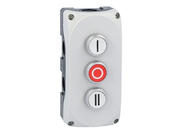 LOVATO ELECTRIC - Boite a bouton grise LPZP3A8 complete