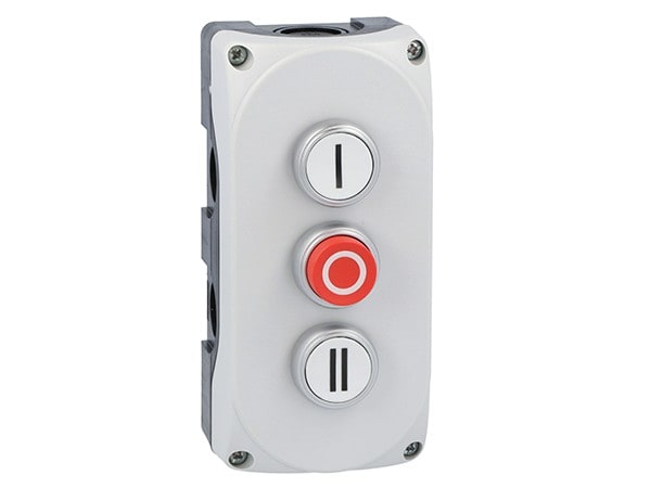 LOVATO ELECTRIC - Boite a bouton grise LPZP3A8 complete