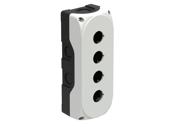 LOVATO ELECTRIC - Boîtiers en plastique GRIS Série Platinum vide pour 4 boutons Ø22mm