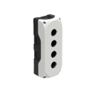 LOVATO ELECTRIC - Boîtiers en plastique GRIS Série Platinum vide pour 4 boutons Ø22mm
