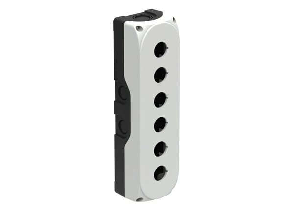 LOVATO ELECTRIC - Boîtiers en plastique GRIS Série Platinum vide pour 6 boutons Ø22mm