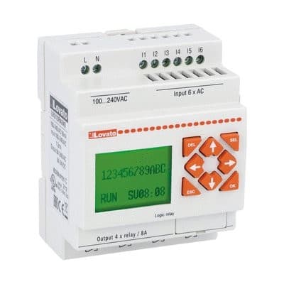 LOVATO ELECTRIC - Micro PLC, modules de base,100-240VAC 6/4 à relais
