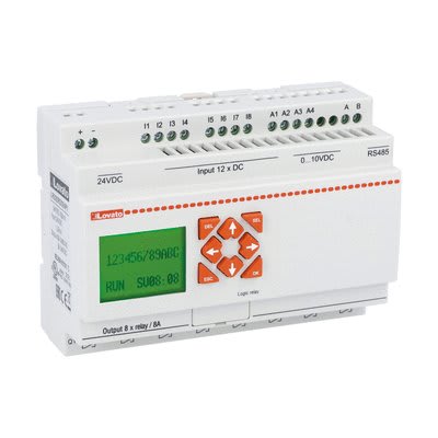 LOVATO ELECTRIC - Micro PLC, modules de base avec RS485 intégrée, 24VDC 12/8 à relais
