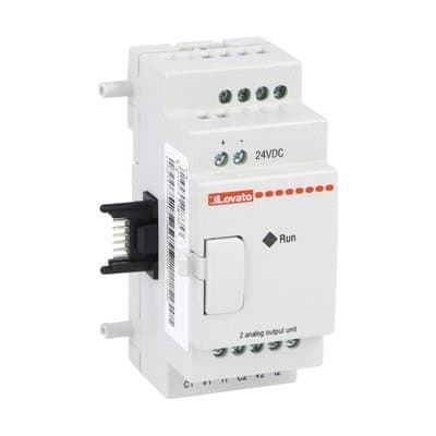LOVATO ELECTRIC - Micro PLC, modules d`extension 24VDC 2 out analog. 0-10v/0-20mA