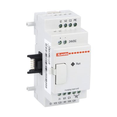 LOVATO ELECTRIC - Micro PLC, modules d`extension 24VDC 4 input analog. 0-10v/0-20mA