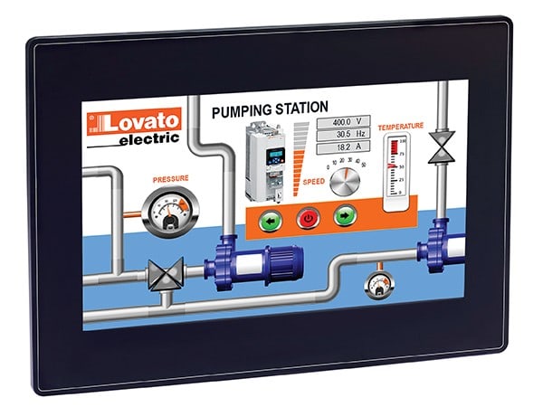 LOVATO ELECTRIC - Micro PLC, display HMI Ecran 10.1" TFT ACL