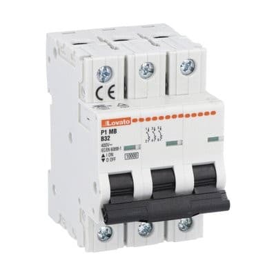 LOVATO ELECTRIC - DISJONCTEUR MODULAIRE magnetotermique 3P B 4A 10kA