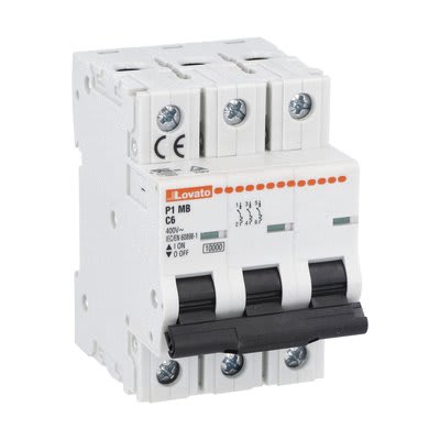 LOVATO ELECTRIC - DISJONCTEUR MODULAIRE magnetotermique 3P C 50A 10kA